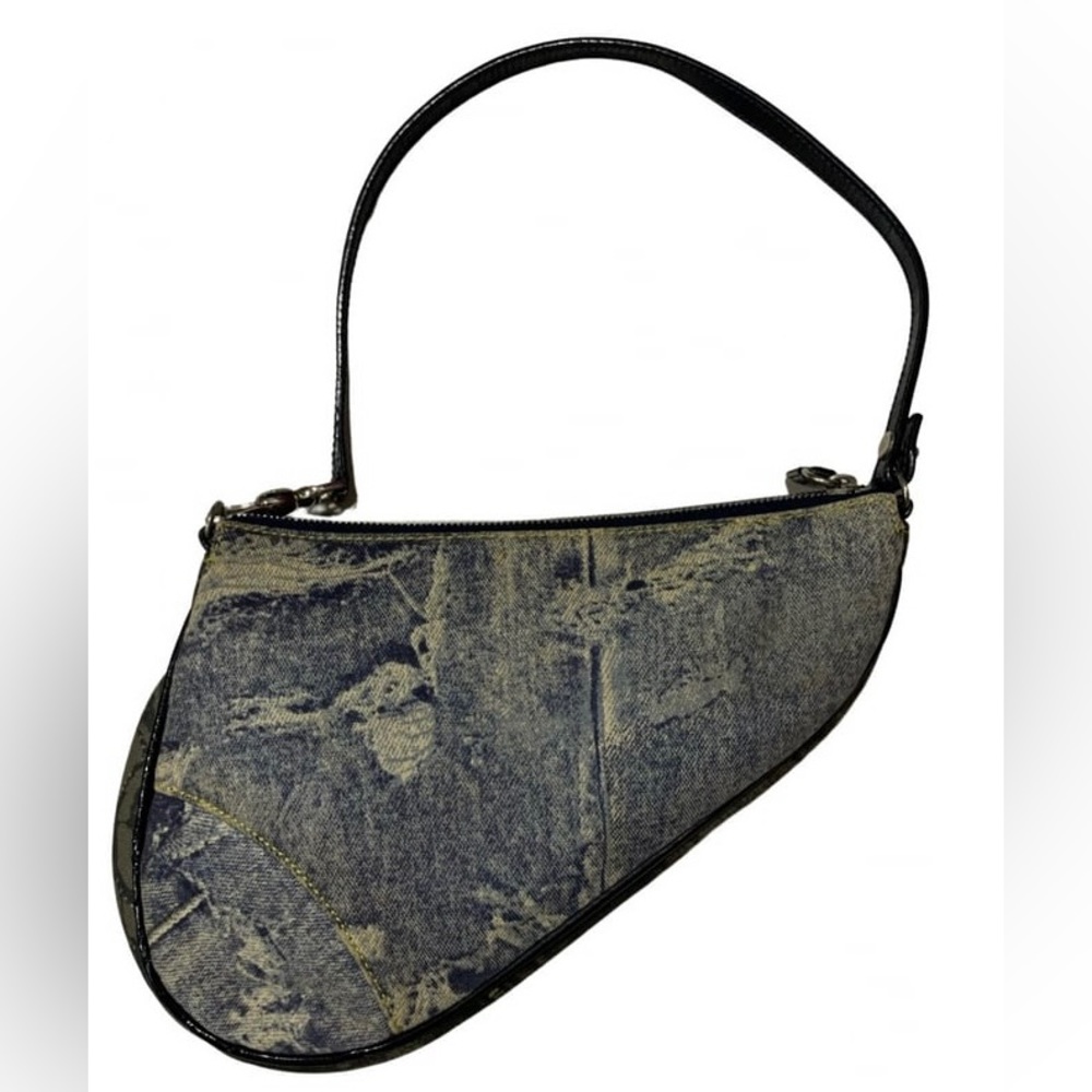 Vintage Dior Denim Saddle Bag